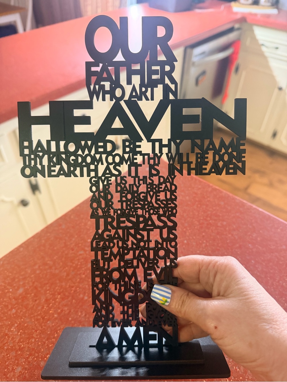 Handcrafted By Me- Wood Lord’s Prayer Shelf Sign! - Picture 2 of 14